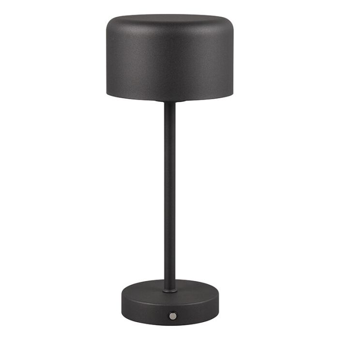 Sort bordlampe modern, Dustin, 1,5W, 3000K LED, med beröringsdimmer