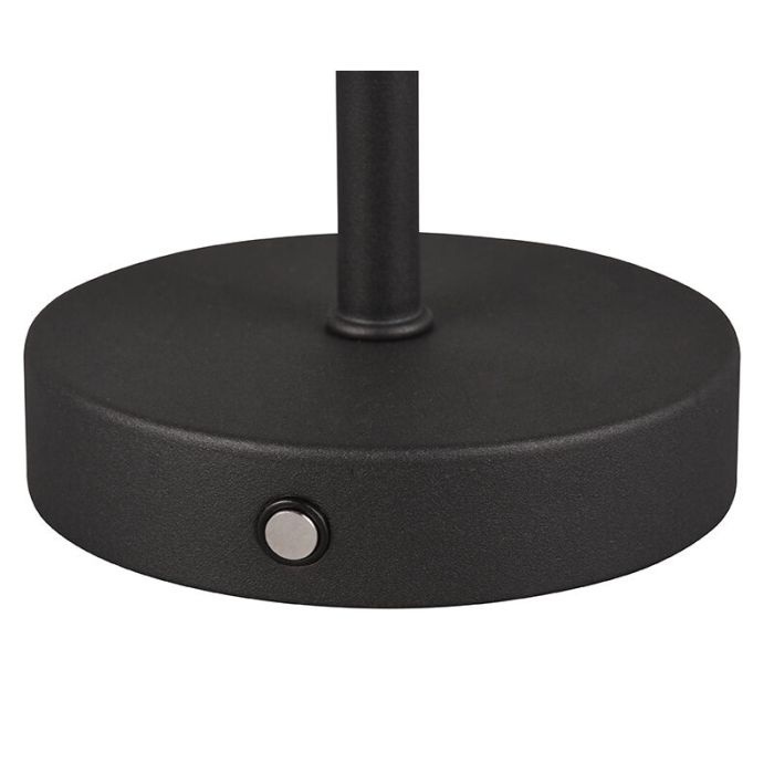 Sort bordlampe modern, Dustin, 1,5W, 3000K LED, med beröringsdimmer