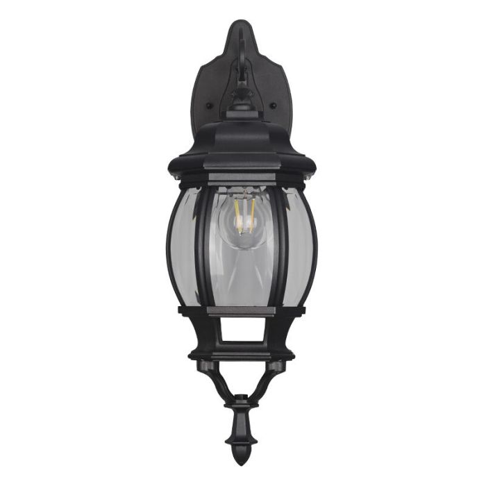 Sort udendørslampe klassisk, Evander, IP23