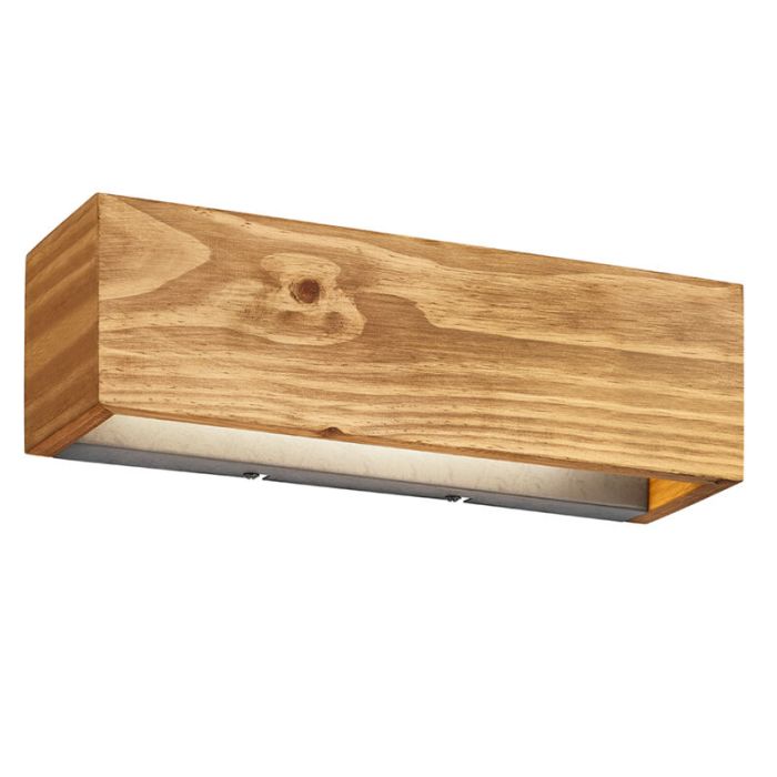 Træ up down væglampe brun, Deka, 13W, 3000K LED