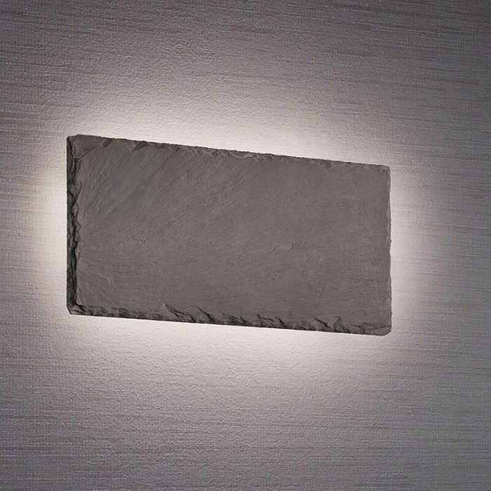 Sort væglampe modern, Faisal, 9W, 3000K LED