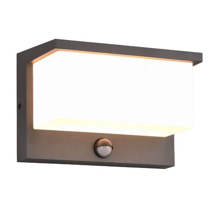 Antracit udendørslampe modern, Slimane, 13W, 3000K LED, IP54