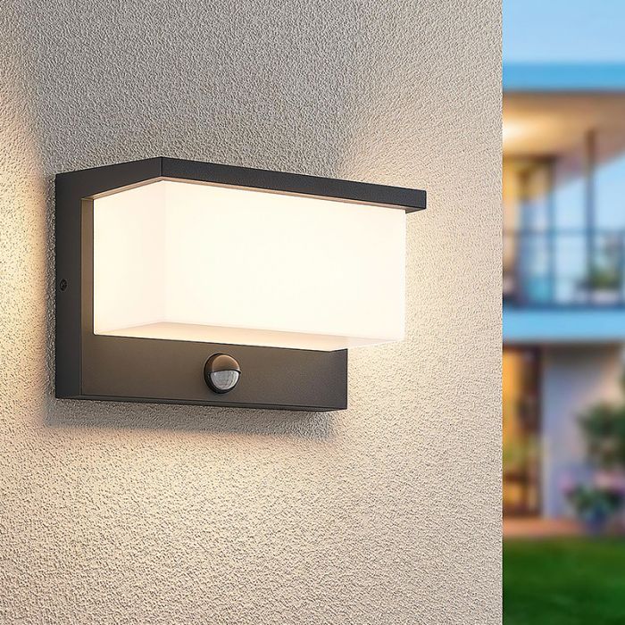 Antracit udendørslampe modern, Slimane, 13W, 3000K LED, IP54