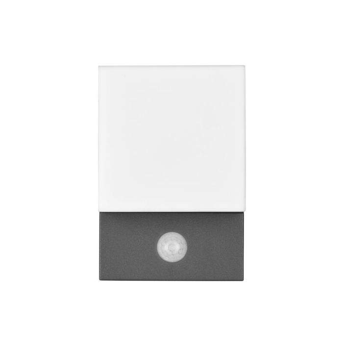 Antracit udendørs væglampe med bevægelsessensor modern, Liron, 7W, 3000K LED, IP54