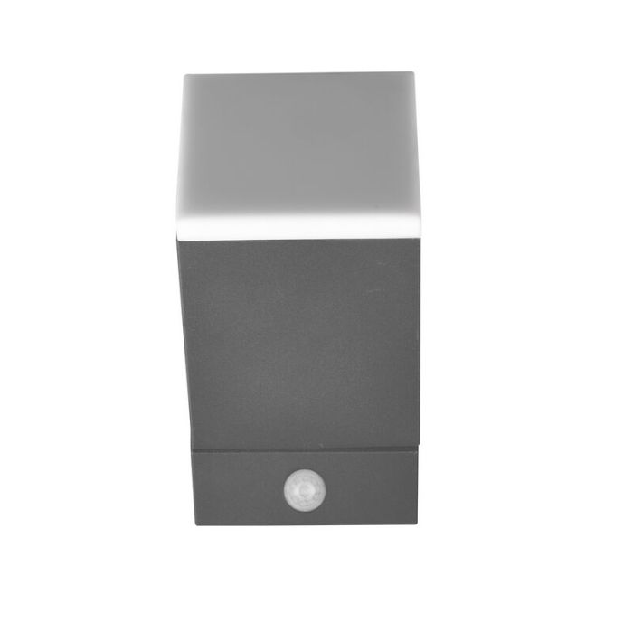 Antracit udendørs væglampe med bevægelsessensor modern, Liron, 7W, 3000K LED, IP54