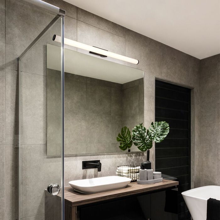 Sort væglampe badeværelse modern, Staby, 8,6W, 3000K LED, IP44
