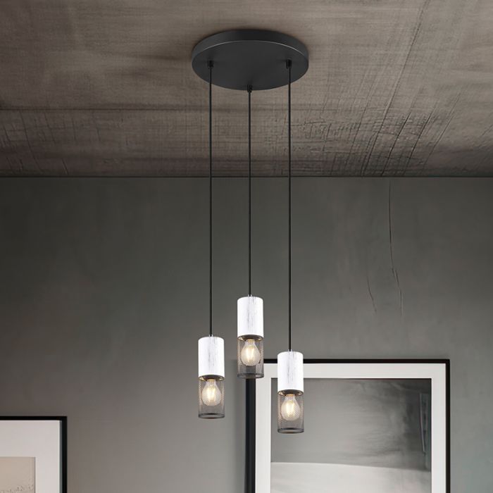 Sort pendler lampe vintage, Marjet
