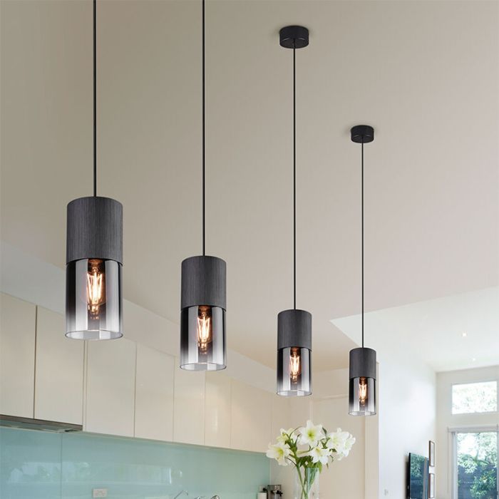 Grå pendler lampe modern, Amadi