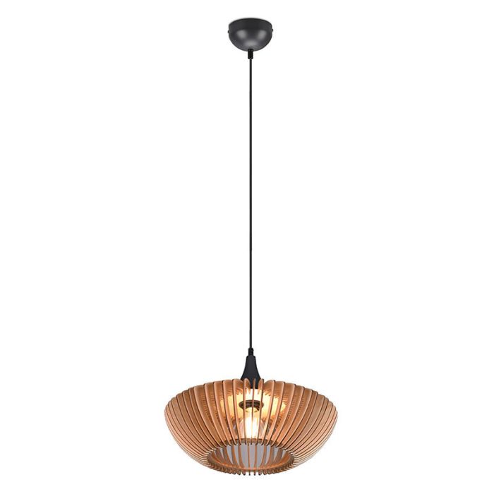 Træ pendler lampe brun, Mirjan