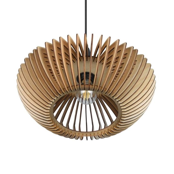 Træ pendler lampe brun, Mirjan