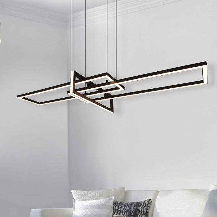 Sort pendler lampe modern, Hatun, 34W, 3000K LED