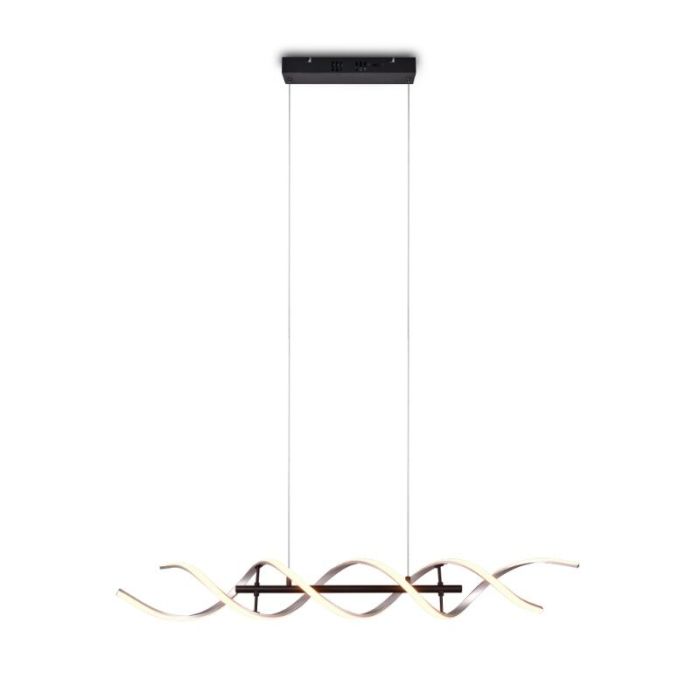 Krom pendler lampe design, Sylvian, 45W, varm til kold hvid justerbar LED, 3 trins lysdæmper