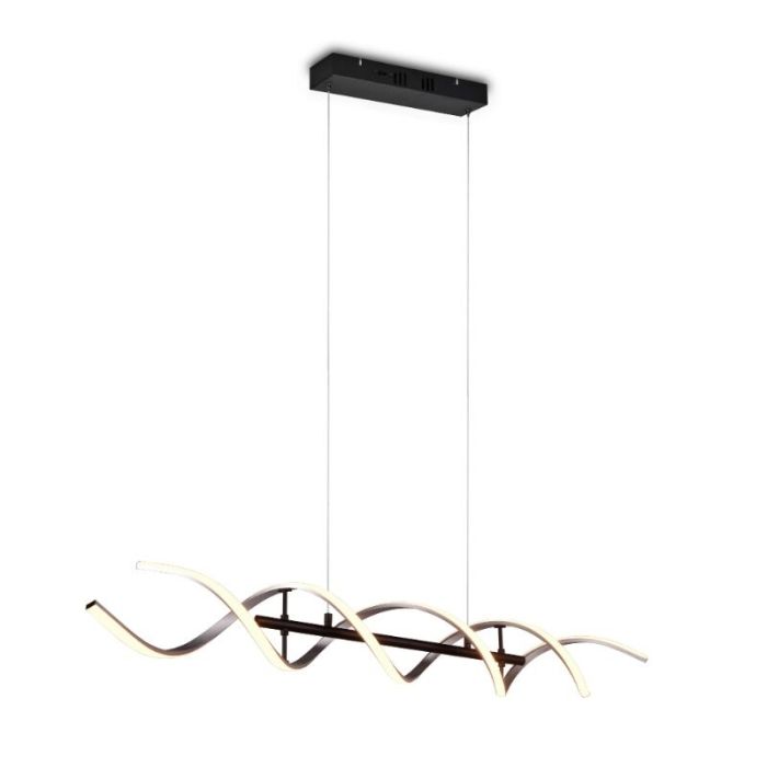 Krom pendler lampe design, Sylvian, 45W, varm til kold hvid justerbar LED, 3 trins lysdæmper