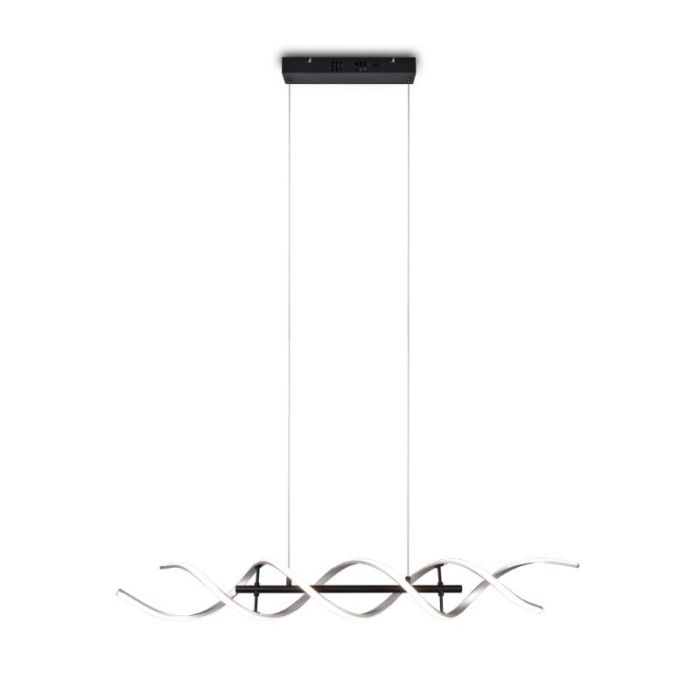 Krom pendler lampe design, Sylvian, 45W, varm til kold hvid justerbar LED, 3 trins lysdæmper