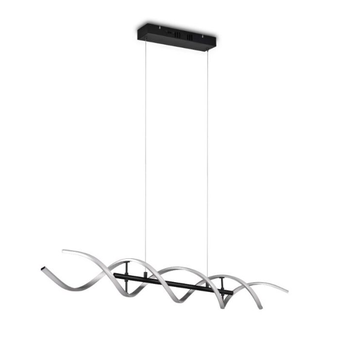 Krom pendler lampe design, Sylvian, 45W, varm til kold hvid justerbar LED, 3 trins lysdæmper