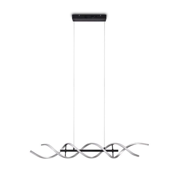 Krom pendler lampe design, Sylvian, 45W, varm til kold hvid justerbar LED, 3 trins lysdæmper