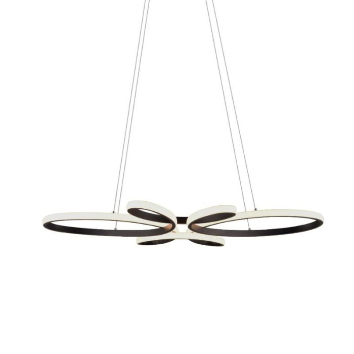 Sort pendel lampe spisebord design, Vikash, 32W, 3000K LED, 3 trins lysdæmper