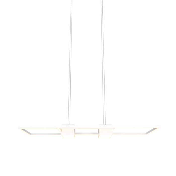 Hvid pendler lampe design, Sohaib, 37W, varm til kold hvid justerbar LED, 3 trins lysdæmper
