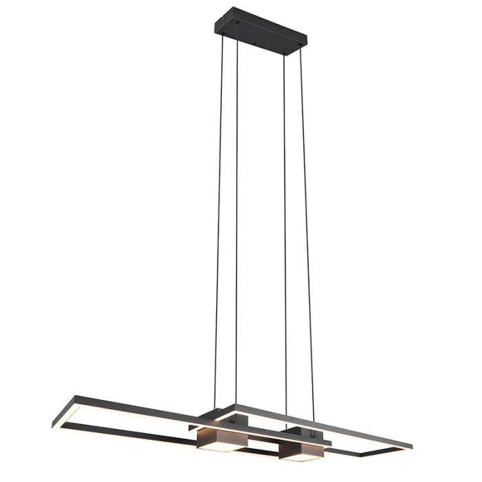 Sort pendler lampe design, Sohaib, 37W, varm til kold hvid justerbar LED, 3 trins lysdæmper