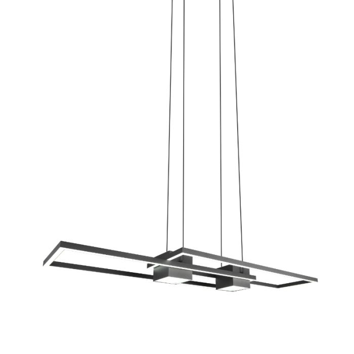 Sort pendler lampe design, Sohaib, 37W, varm til kold hvid justerbar LED, 3 trins lysdæmper