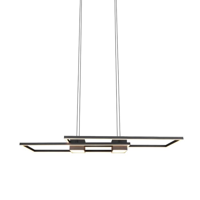 Sort pendler lampe design, Sohaib, 37W, varm til kold hvid justerbar LED, 3 trins lysdæmper