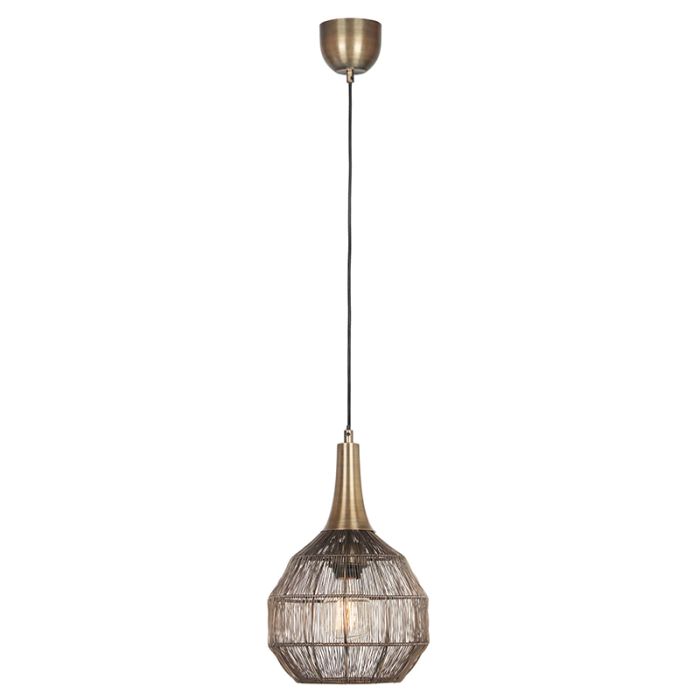Bronze pendler lampe rustik, Rins
