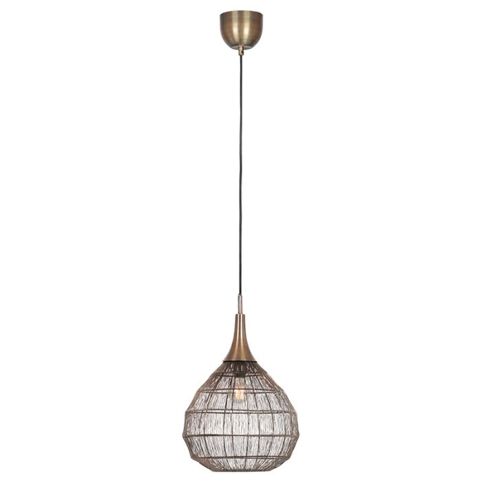 Bronze pendler lampe rustik, Rins