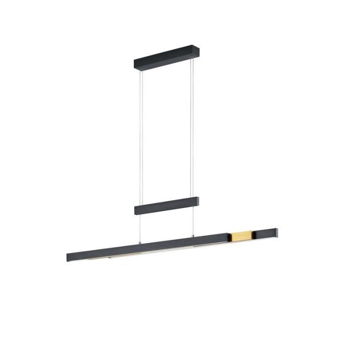 Sort pendel lampe spisebord modern, Jessey, 45W, varm til kold hvid justerbar LED