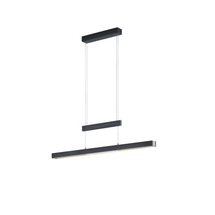 Sort pendel lampe spisebord modern, Jessey, 45W, varm til kold hvid justerbar LED