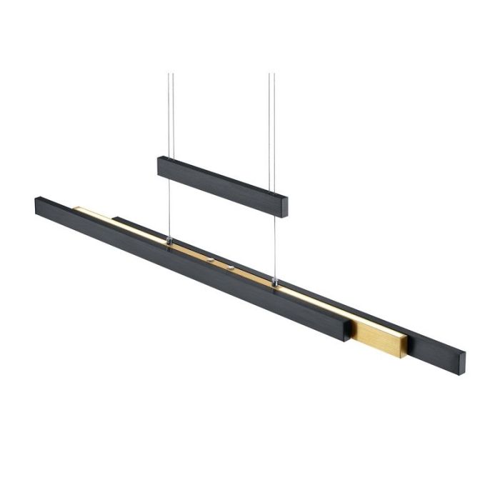 Sort pendel lampe spisebord modern, Jessey, 45W, varm til kold hvid justerbar LED
