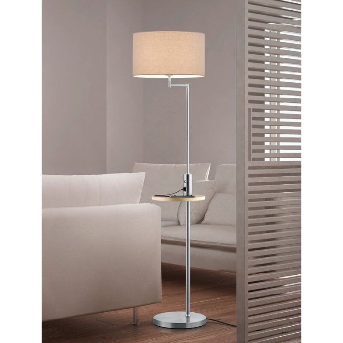Grå gulv lampe modern, Logiso