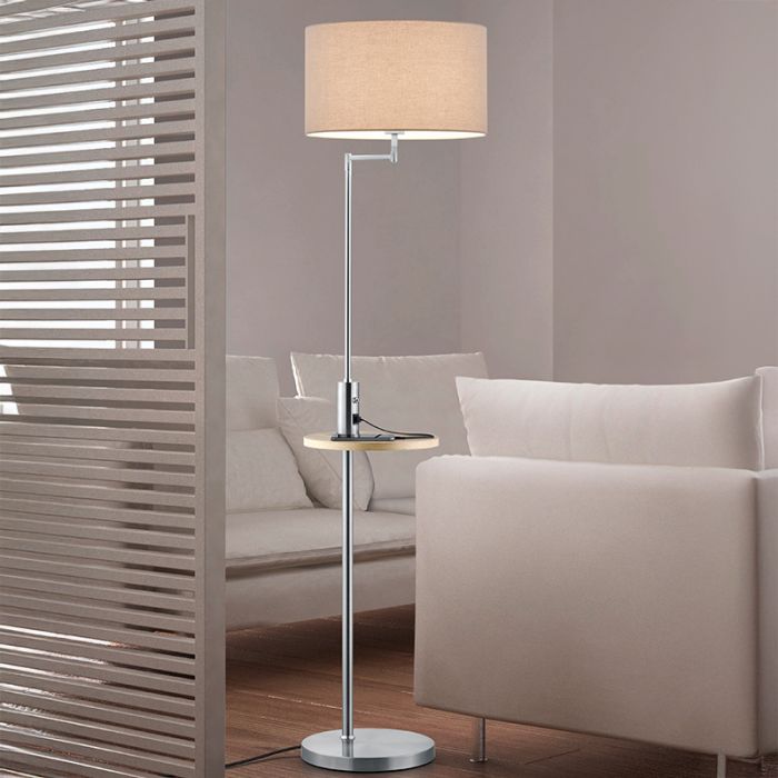 Grå gulv lampe modern, Logiso