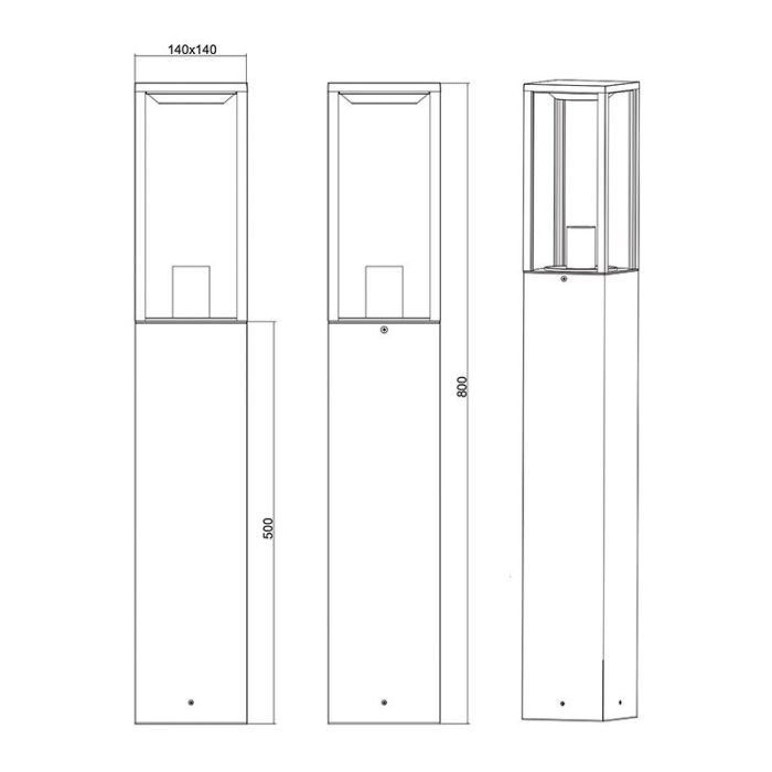 Antracit udendørslampe modern, Sanna, IP44