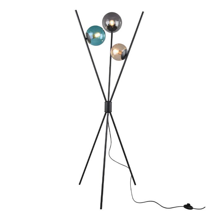 Grå gulv lampe modern, Larans, med brytare