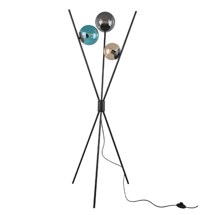 Grå gulv lampe modern, Larans, med brytare
