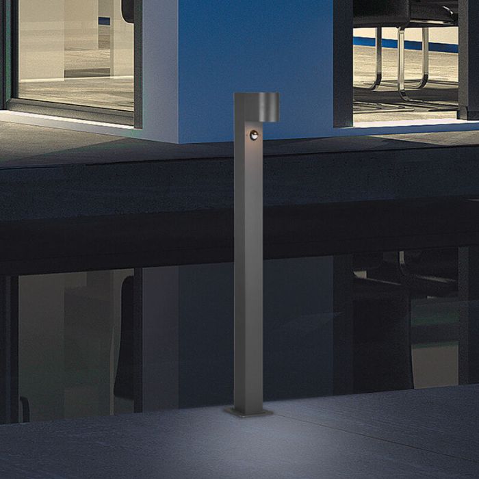 Antracit udendørslampe gulvlampe med bevægelsessensor modern, Laurien, IP44