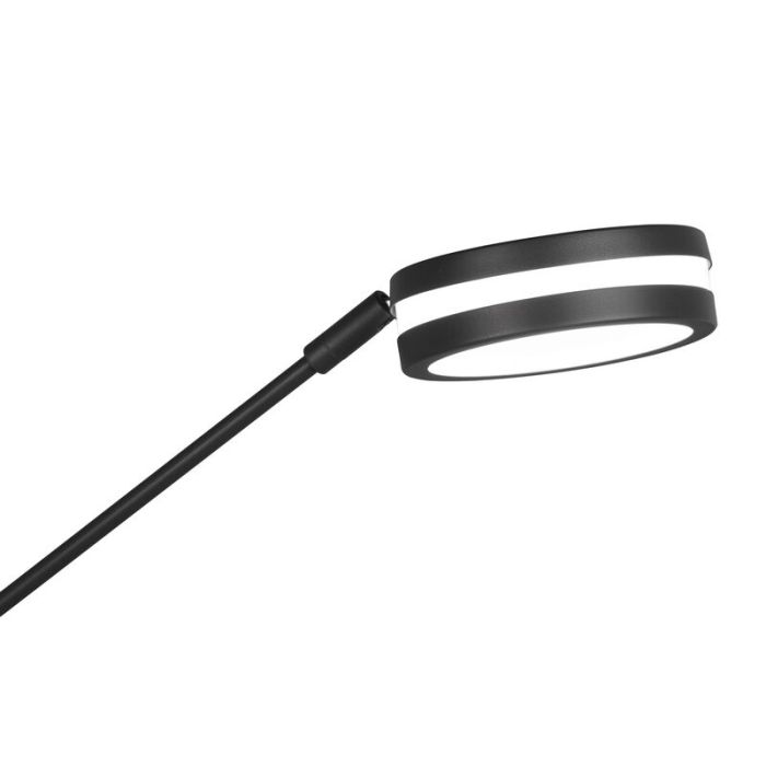 Antracit læselampe gulv modern, Marjon, 35W, varm til kold hvid justerbar LED, med beröringsdimmer