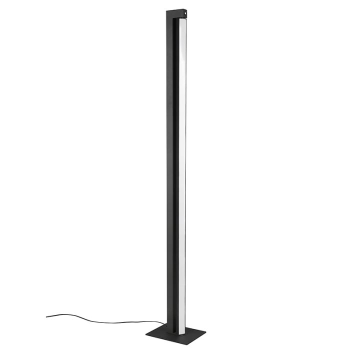 Sort gulv lampe modern, Raihana, 21W, white switch LED, med beröringsdimmer