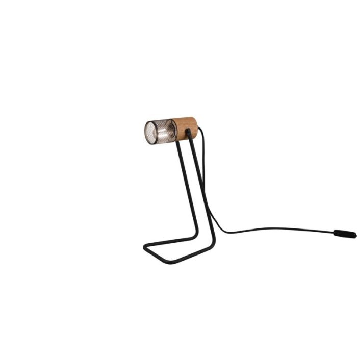 Sort bordlampe vintage, Jessica, med brytare
