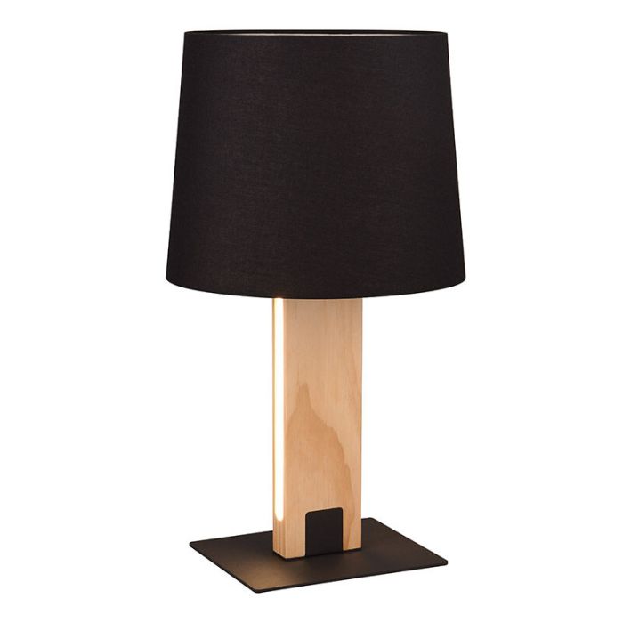 Sort bordlampe modern, Radia, med brytare
