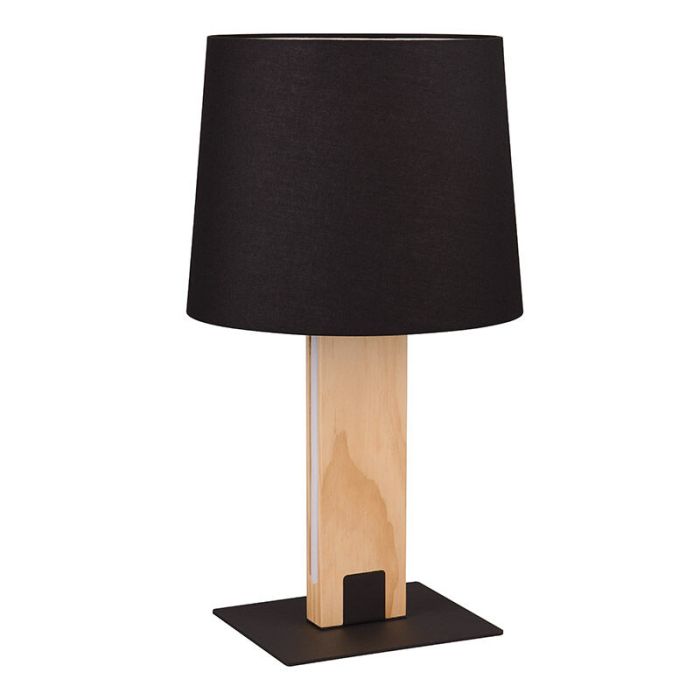 Sort bordlampe modern, Radia, med brytare
