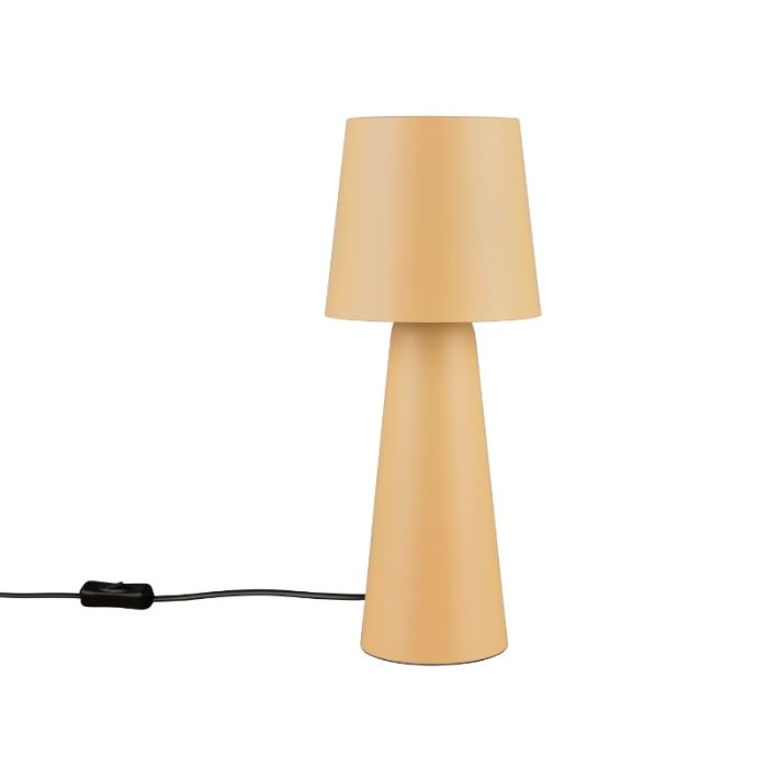 Beige bordlampe modern, Lillyam, med brytare