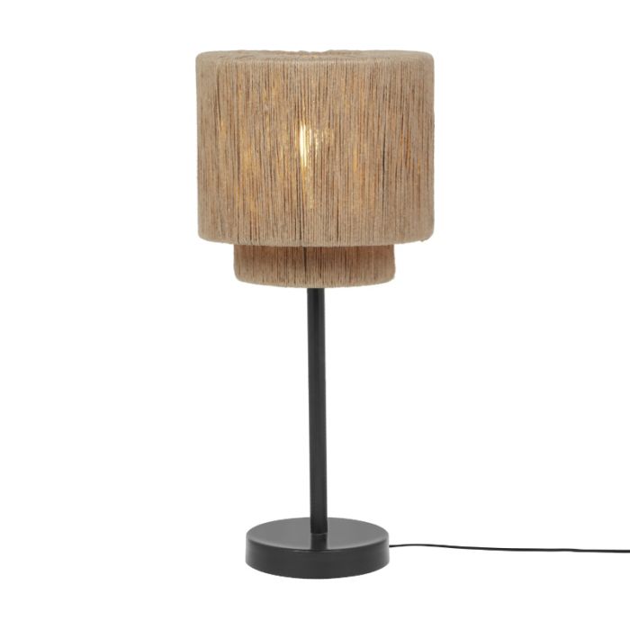 Beige bordlampe rustik, Rinus