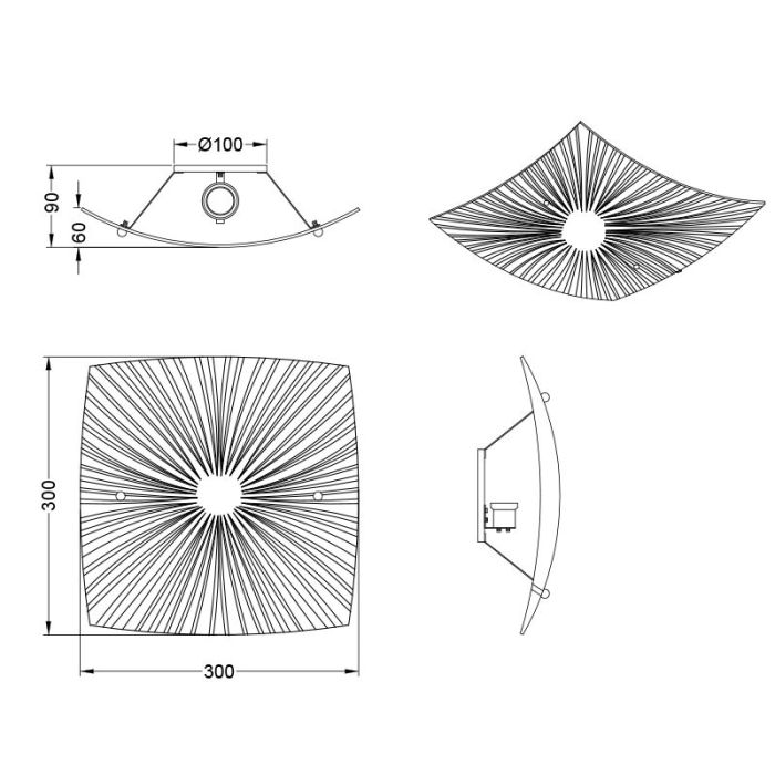 Krom plafond metal, Quinten