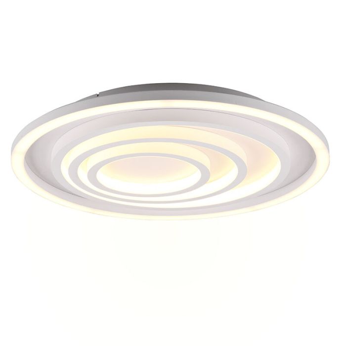 Hvid plafond modern, Carolijn, 40W, varm til kold hvid justerbar LED, med fjärrkontroll