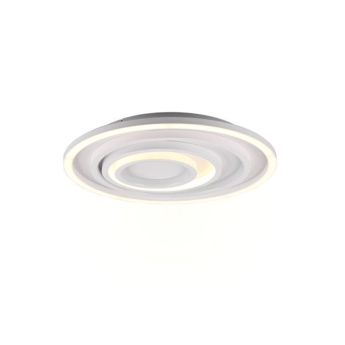 Hvid plafond modern, Carolijn, 40W, varm til kold hvid justerbar LED, med fjärrkontroll