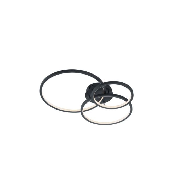 Antracit plafond modern, Harold, 36W, RGBW LED, med fjärrkontroll