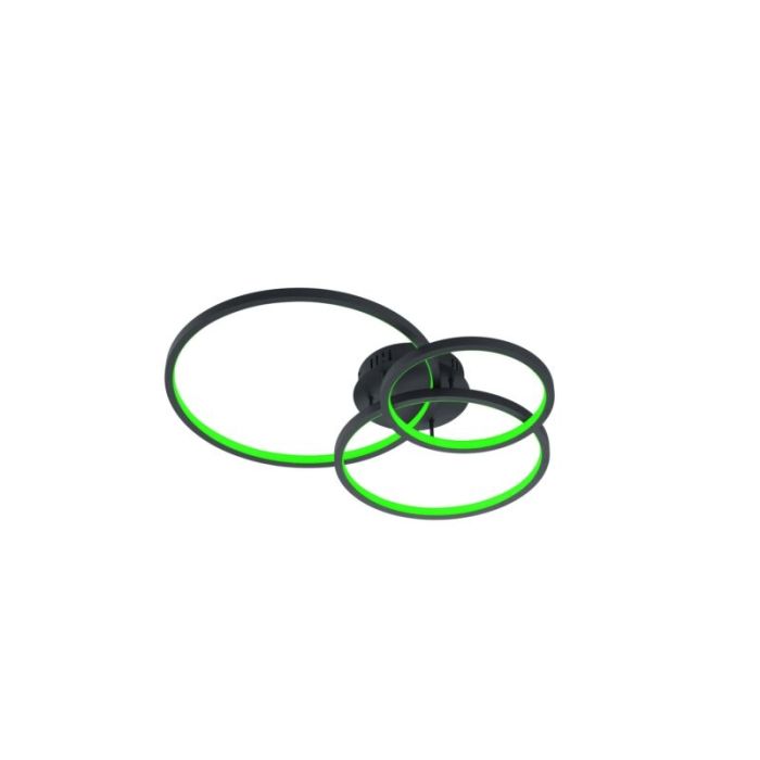 Antracit plafond modern, Harold, 36W, RGBW LED, med fjärrkontroll