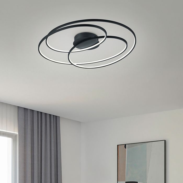 Sort plafond modern, Sabra, 50W, 3000K LED