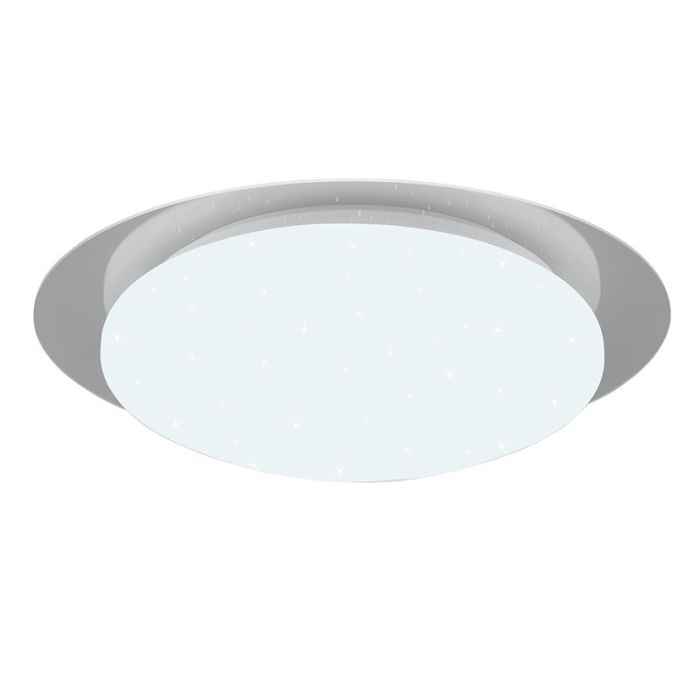 Hvid loftlampe badeværelse modern, Marlena, 12W, 4000K LED, IP44, med fjärrkontroll